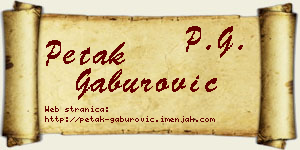 Petak Gaburović vizit kartica